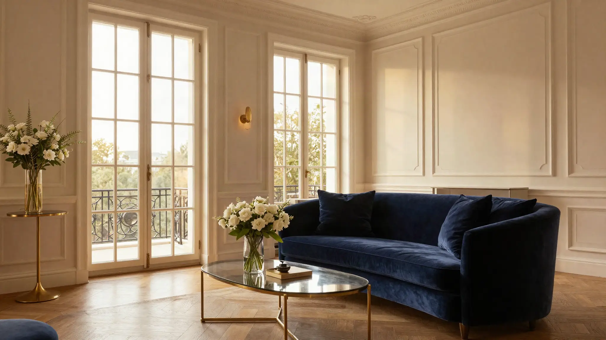 Salon lumineux d'un appartement haut de gamme géré par L&S Conciergerie